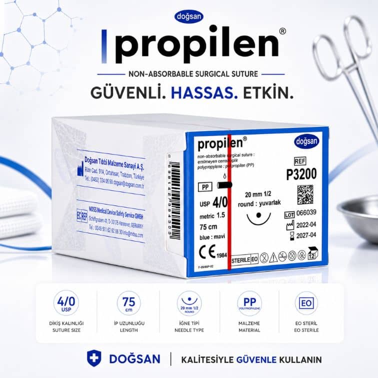 DOĞSAN Propilen® Non-Absorbable Cerrahi Sütür | REF: P3200 ürün görseli