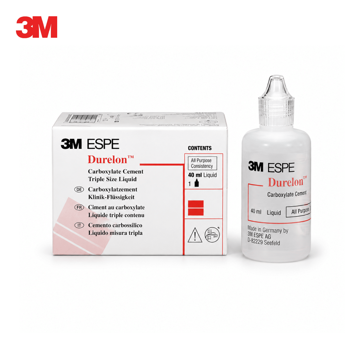 3M ESPE Durelon Polikarboksilat Siman Likidi 40 ml ürün görseli