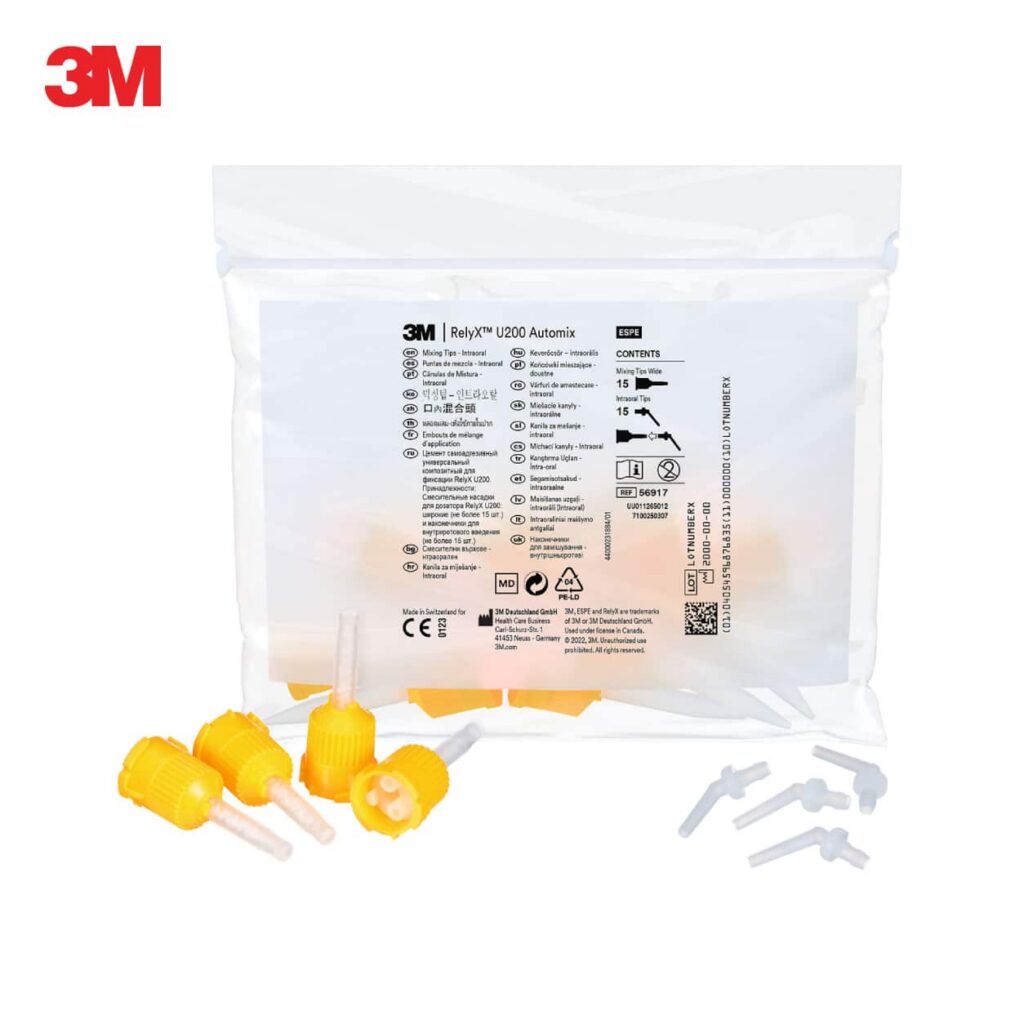 3M RelyX U200 Automix Başlıkları 56917 – 15 Geniş Karıştırma Ucu + 15 Ağız İçi Uygulama Ucu ürün görseli
