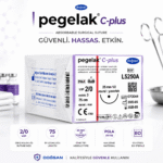 DOĞSAN Pegelak® C-Plus Cerrahi Sütür | REF: L5250A Antibakteriyel PGLA Emilebilir Cerrahi Dikiş İpliği | USP 2/0 | 75 cm | 25 mm 1/2 Yuvarlak ürün