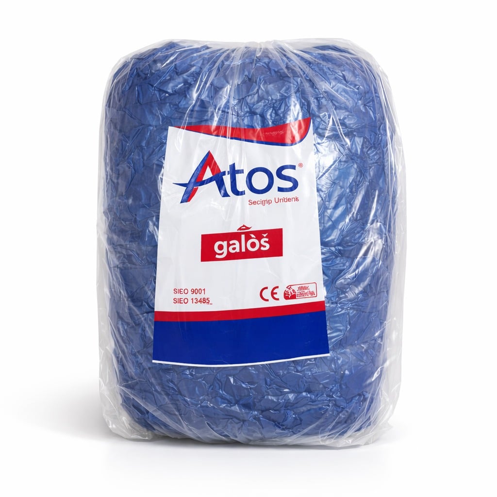 Atos Galoş 13 mikron Çift Lastikli 1 kg (ortalama 750 adet) Mavi ürün görseli