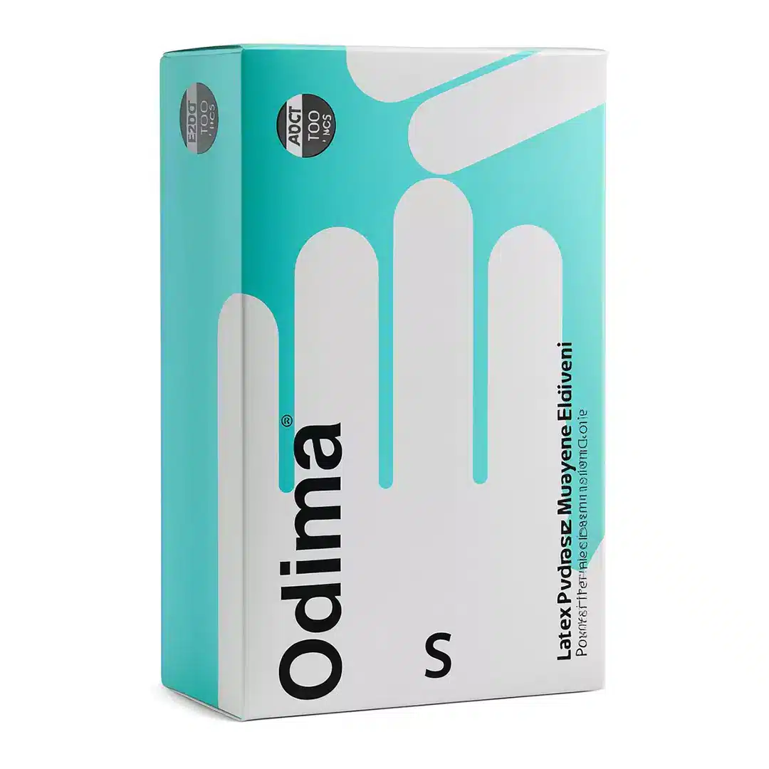 Basliksiz-dsss.webp Odima marka Pudrasız lateks eldiven 100lük paket ürün görseli