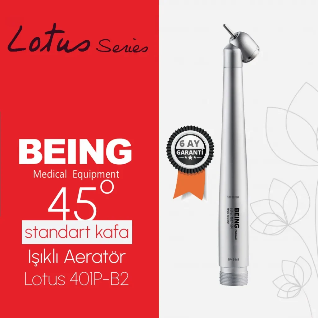 BEING Işıklı Aeratör Lotus 401P 45 Derece Supertorque Standart Kafa Push Button ürün görseli