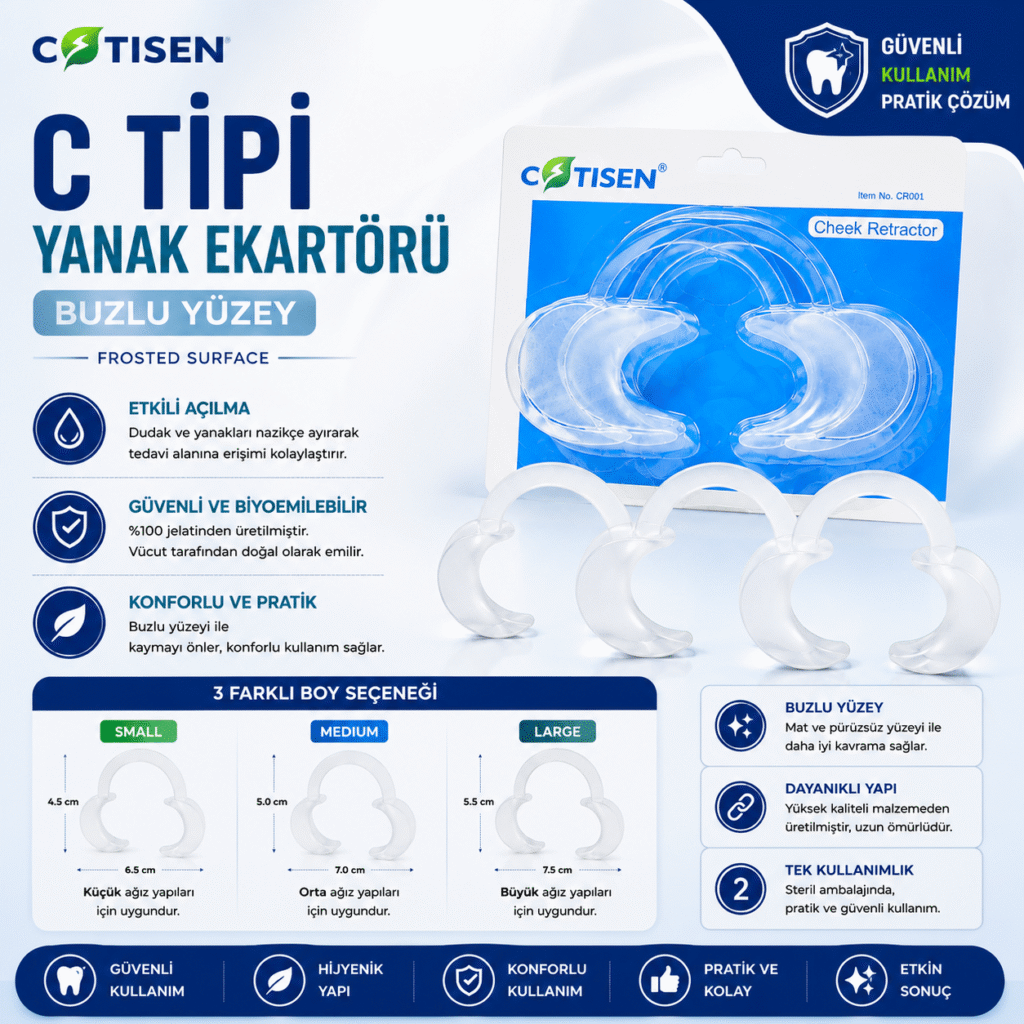 C Tipi Yanak Ekartörü, Buzlu Yüzey 1 Adet ürün görseli