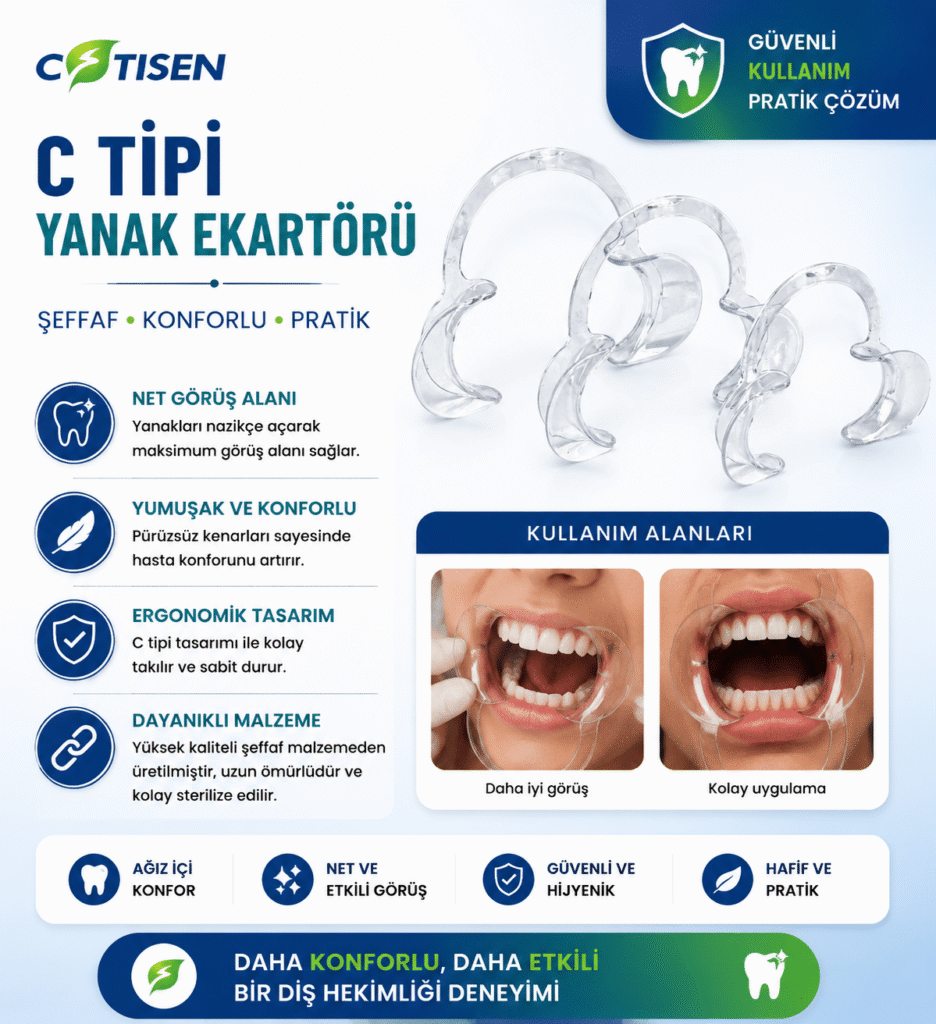 Cotisen C Tipi Yanak Ekartörü (Şeffaf 1 Adet ) ürün görseli