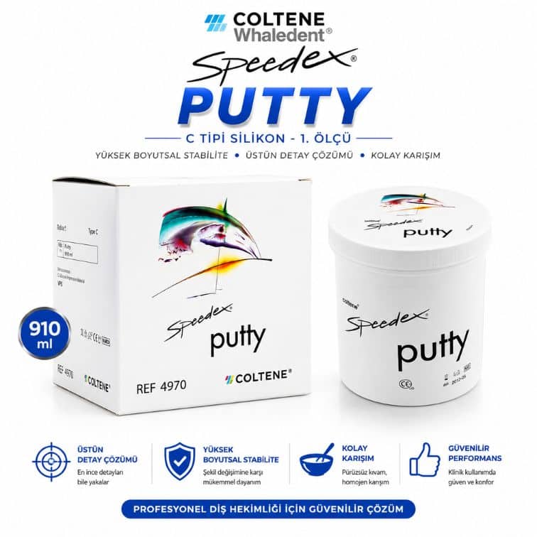 Coltene Speedex Putty C Tipi Silikon Birinci Ölçü Materyali, 910 ml ürün görseli