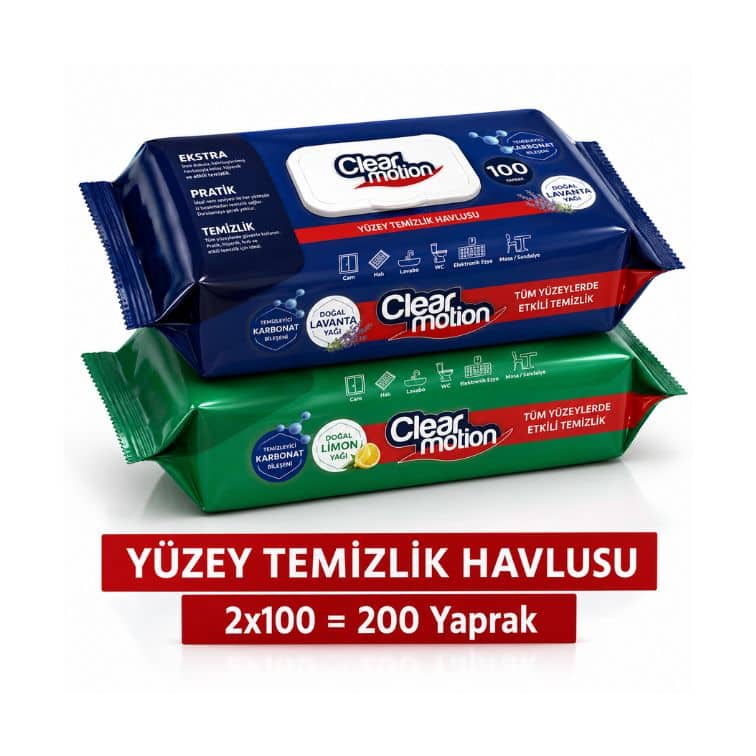 Clearmotion Yüzey Temizlik Havlusu (2X100) 200 Yaprak ürün görseli