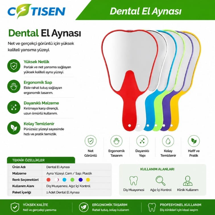 Cotisen Dental El Aynası 1 Adet ürün görseli