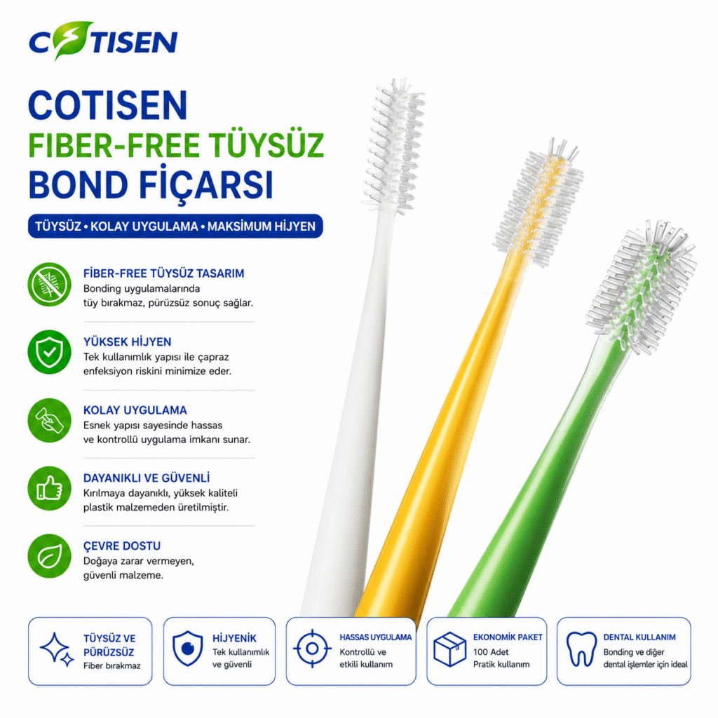 Cotisen Fiber-Free Tüysüz Bond Fırçası (100 Adet) ürün görseli