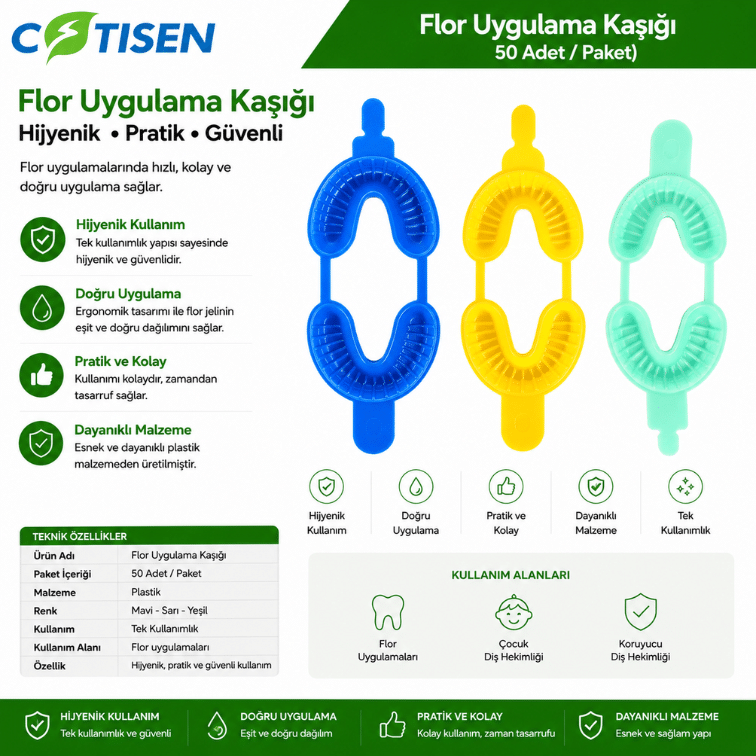 Cotisen Flor Uygulama Kaşığı - 50 Adet ürün görseli
