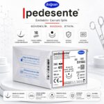 DOĞSAN D31602 Pedesente PDO Emilebilir Cerrahi İplik 4/0 16 mm 1/2 Daire Çift Yuvarlak İğne 90 cm ürün görseli