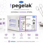 DOĞSAN Pegelak® Cerrahi Sütür REF L3160 – USP 4/0 75 cm 16 mm 1/2 Yuvarlak (Emilebilir) ürün görseli