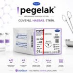 DOĞSAN Pegelak® Cerrahi Sütür REF L3203 – USP 4/0 45 cm 20 mm 3/8 Keskin (Emilebilir) ürün görseli
