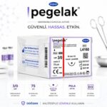 DOĞSAN Pegelak® Cerrahi Sütür REF L4160 – USP 3/0 75 cm 16 mm 1/2 Yuvarlak (Emilebilir) ürün görseli