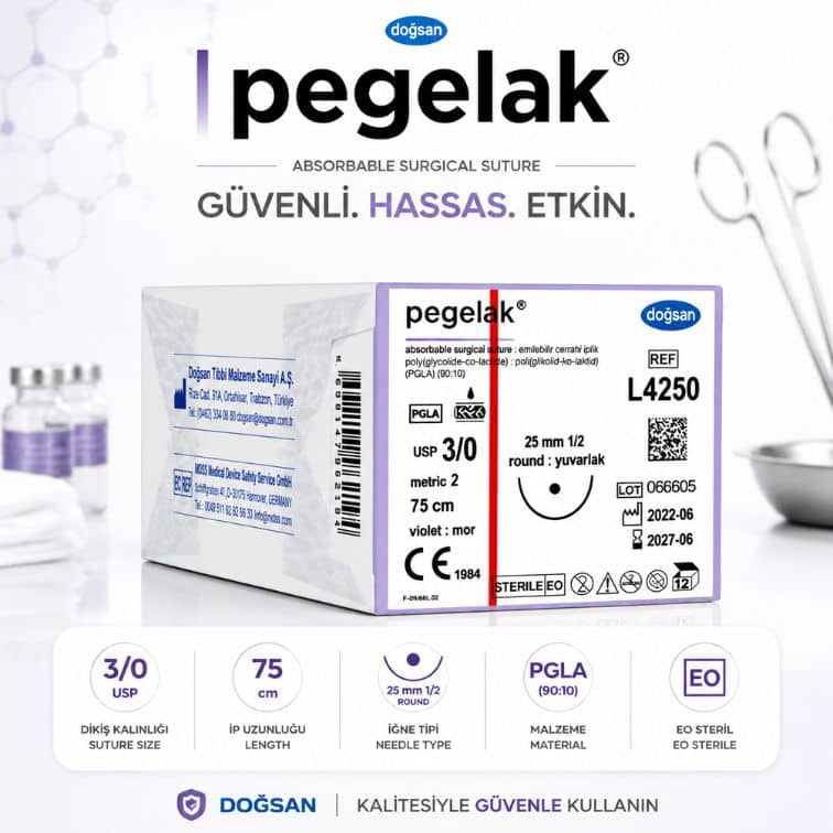 DOGSAN-Pegelak®-Cerrahi-Sutur-REF-L4250-–-USP-30-75-cm-25-mm-12-Yuvarlak-Emilebilir.jpg DOĞSAN Pegelak® Cerrahi Sütür REF L4250 – USP 3/0 75 cm 25 mm 1/2 Yuvarlak (Emilebilir) ürün görseli