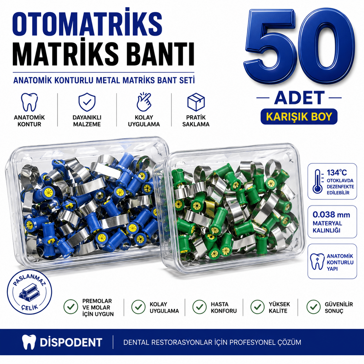 Dispodent-Otomatriks-Matriks-Bandi-50-Adet-Karisik-Boy.png Dispodent Otomatriks Matrix Bandı 50 Adet Karışık Boy ürün görseli
