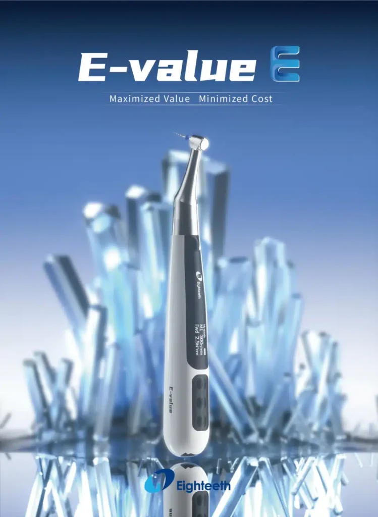 Eighteeth E-VALUE-E Endomotor – Entegre Apex Locator’lü Kablosuz Endodontik Motor ürün görseli