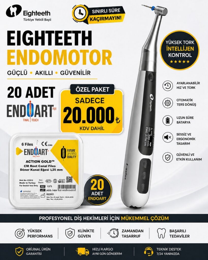 Eighteeth E-VALUE Endomotor + 20 adet Endoart kanal Eğesi ürün görseli