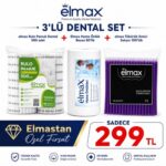 Elmax Rulo Pamuk 500 adet + Hasta Önlüğü Beyaz 80’lik + Tükürük Emici Sakşın 100’lük ürün görseli