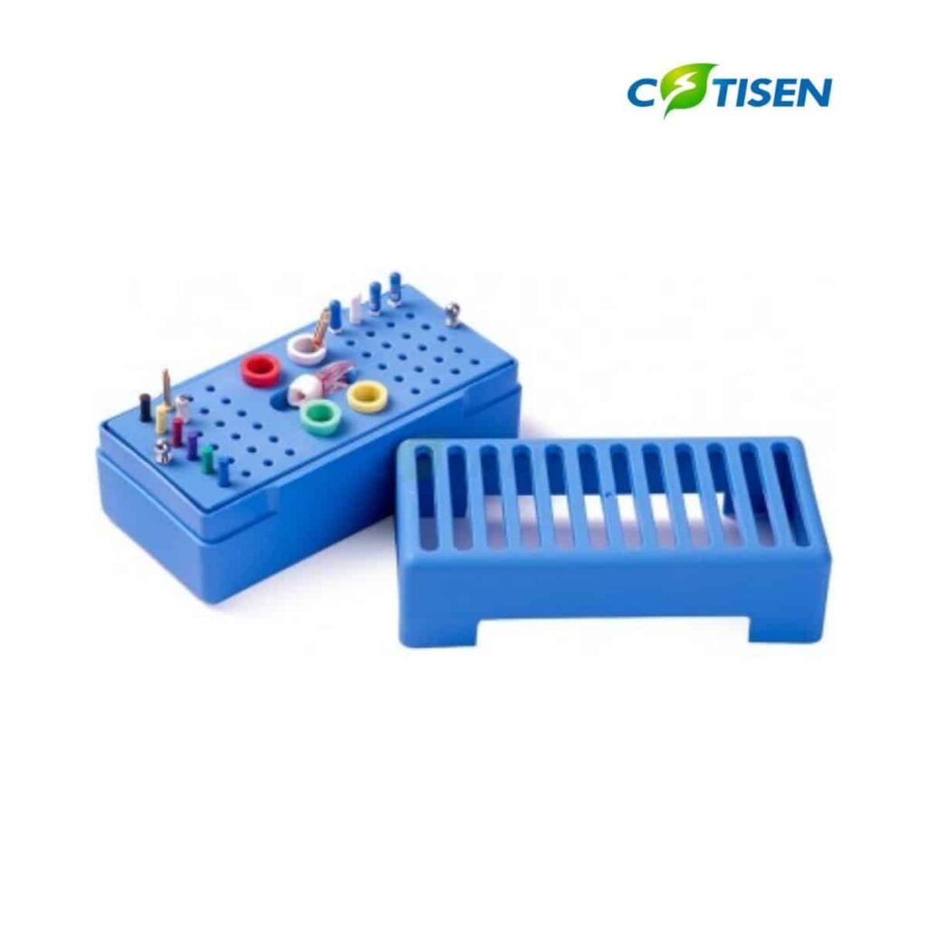 Endobox - Poly Carbon Mavi (Frez, Eğe için, 48 delikli, 4 Hazneli) ürün görseli