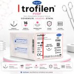 DOĞSAN Trofilen® Cerrahi Sütür REF F3163 – USP 4/0 45 cm 16 mm 3/8 Keskin ürün görseli