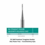 FG 246 Premium Tungsten Karbür Düz Fissür Frez – Yuvarlatılmış Uçlu ürün görseli