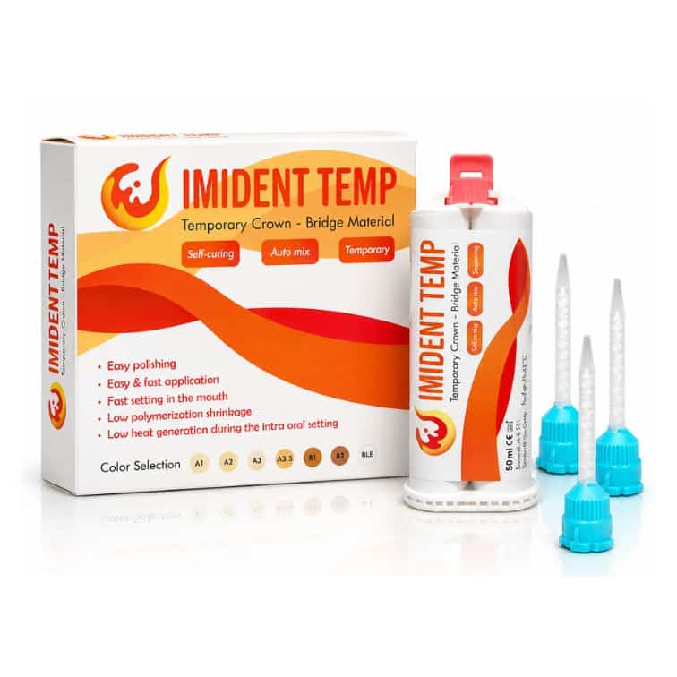 Imicryl İmident Temp Kartuş 1:1 – Geçici Kron & Köprü Materyali ürün görseli
