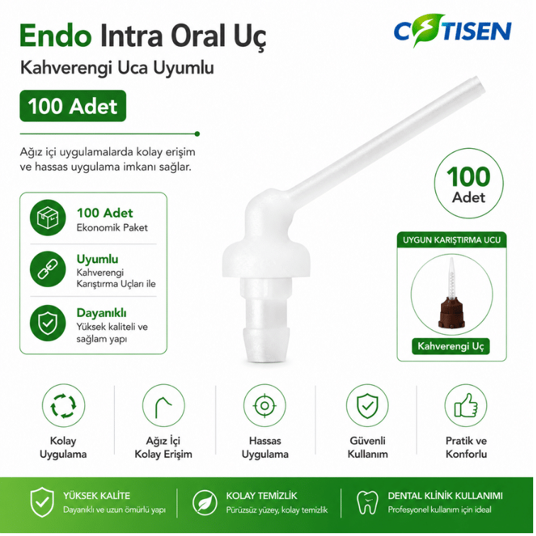 Intra Oral Uçlar - Kahverengi Uca Uyumlu (100 Adet) ürün görseli