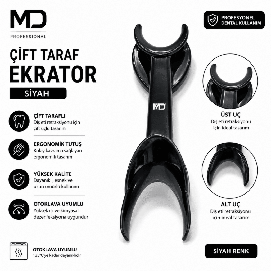 MD Çift Taraflı Siyah Ekartörü (2 adet) ürün görseli