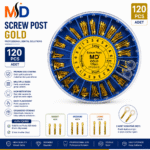 Dega Screw Post Titanium & Gold Plated 120 Adet ürün görseli