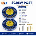 Dega Screw Post Titanium & Gold Plated 120 Adet ürün görseli