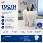 MD Tooth Ornaments – Seramik Diş Kalemlik / Dekoratif Masa Aksesuarı ürün görseli