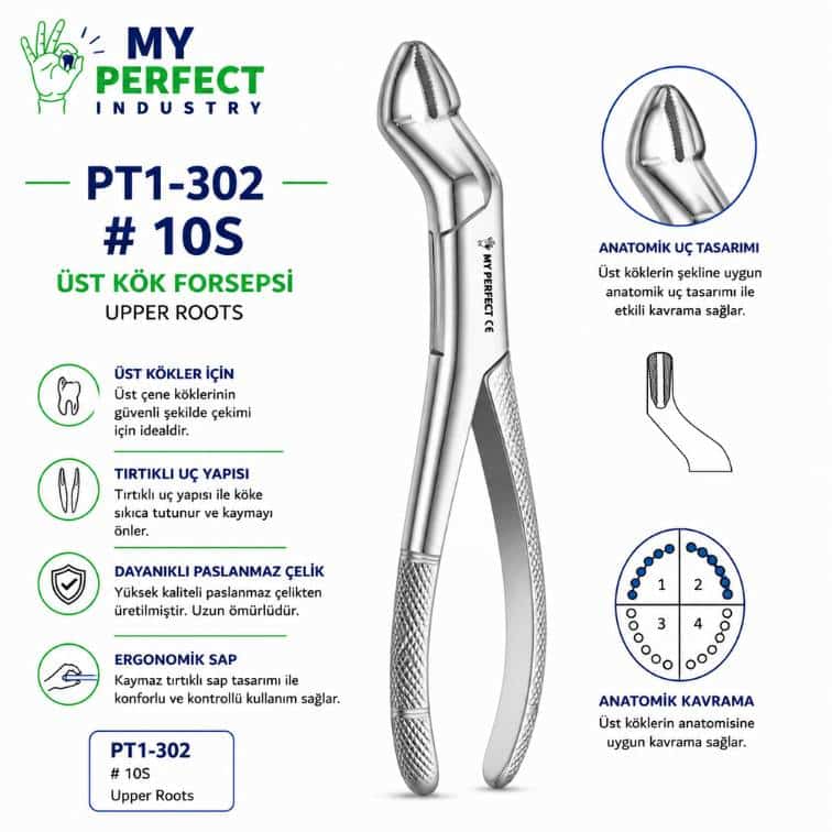 My Perfect Industry PT1-302 #10S Üst Kök Forsepsi ürün görseli