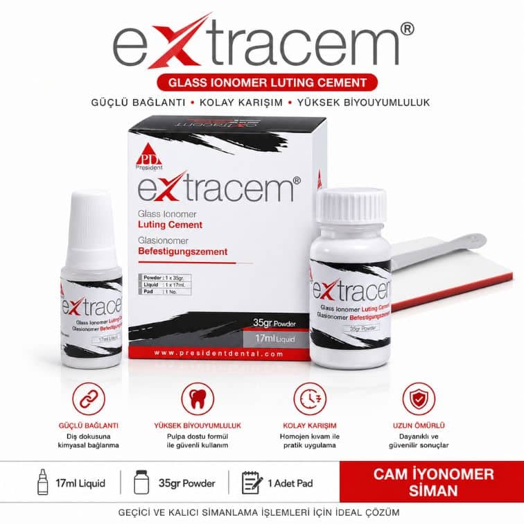 President ExtraCem Cam Ionomer Yapıştırma Simanı ürün görseli