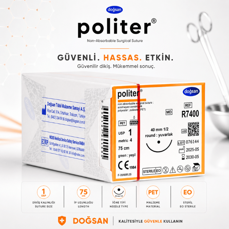 DOĞSAN Politer® Polyester Non-Absorbable Cerrahi Sütür REF: R7400 ürün görseli
