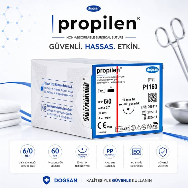 DOĞSAN Propilen® Non-Absorbable Cerrahi Sütür | REF: P1160 ürün görseli