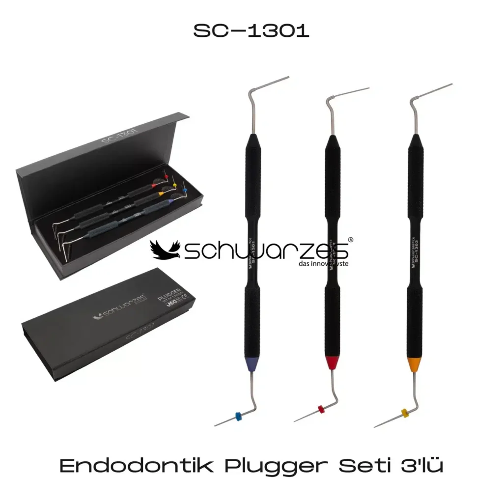 SCHWARZES Endodontik Plugger Seti 3'lü ürün görseli