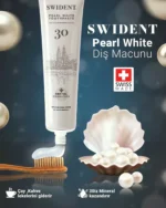 Swident Pearl White diş macunu tüpü ve kutusu
