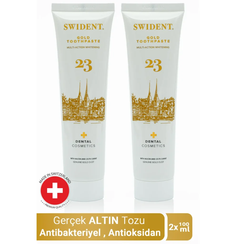 Swident 2 Adet Gold 100 ml - Diş Macunu Hafif Aşındırarak Beyazlatır ürün görseli