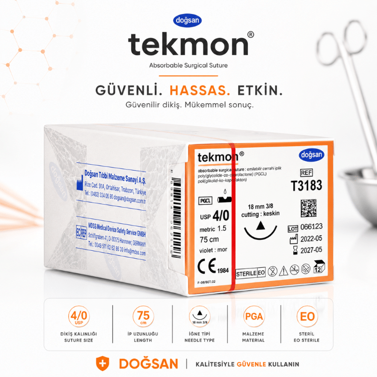 DOĞSAN Tekmon® Emilebilir Cerrahi Sütür REF: T3183 ürün görseli