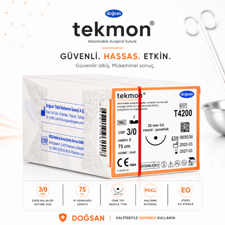 DOĞSAN Tekmon® Emilebilir Cerrahi Sütür REF: T4200 ürün görseli