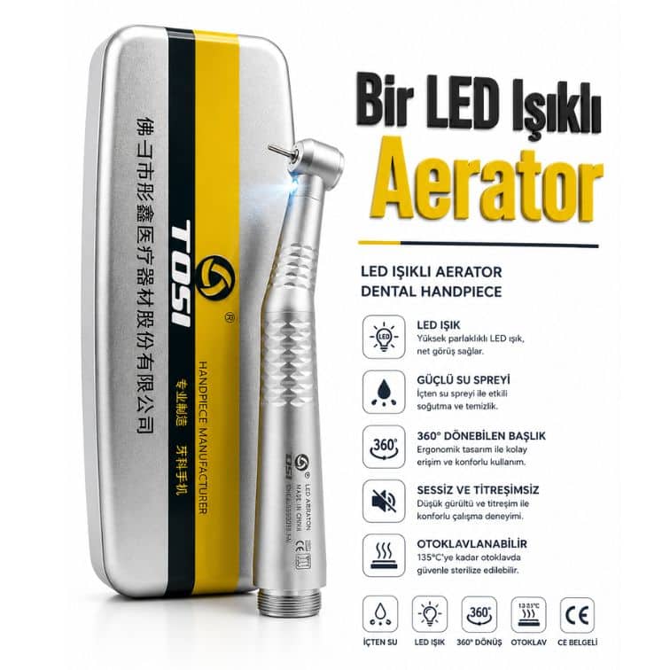 Tosi Tork Işıklı Aeratör 1 LED (2 Çıkışlı / 4 Çıkışlı) ürün görseli