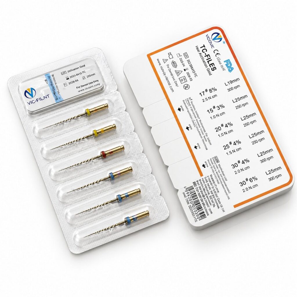 Videya Rotary Kanal Eğesi Tc Gold Blue kit 0.6 ürün görseli