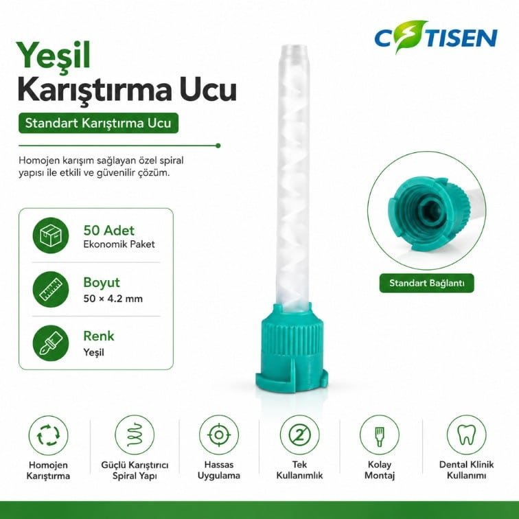 Cotisen Yeşil Karıştırma Ucu (50 Adet) ürün görseli