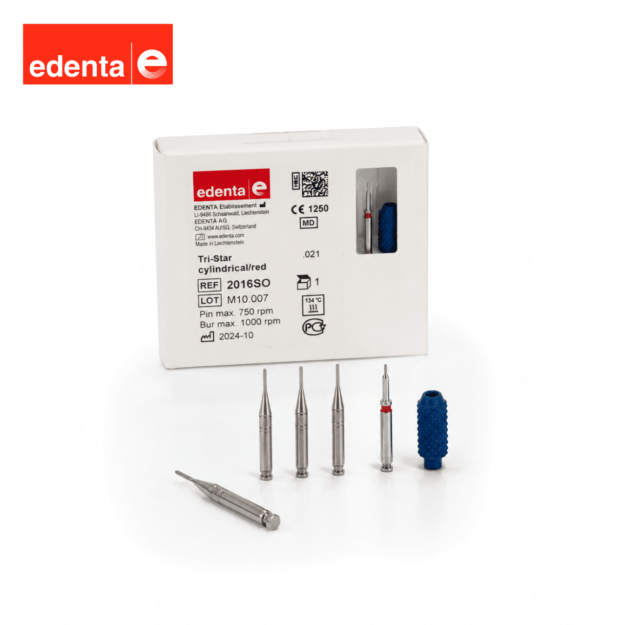 edenta.png Edenta Tri-Star Kırmızı Dentin Pini 0.6 mm ürün görseli