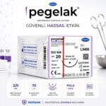 DOĞSAN Pegelak® Cerrahi Sütür | REF: L5400 Emilebilir PGLA Cerrahi Dikiş İpliği | USP 2/0 | 75 cm | 40 mm 1/2 Yuvarlak ürün görseli