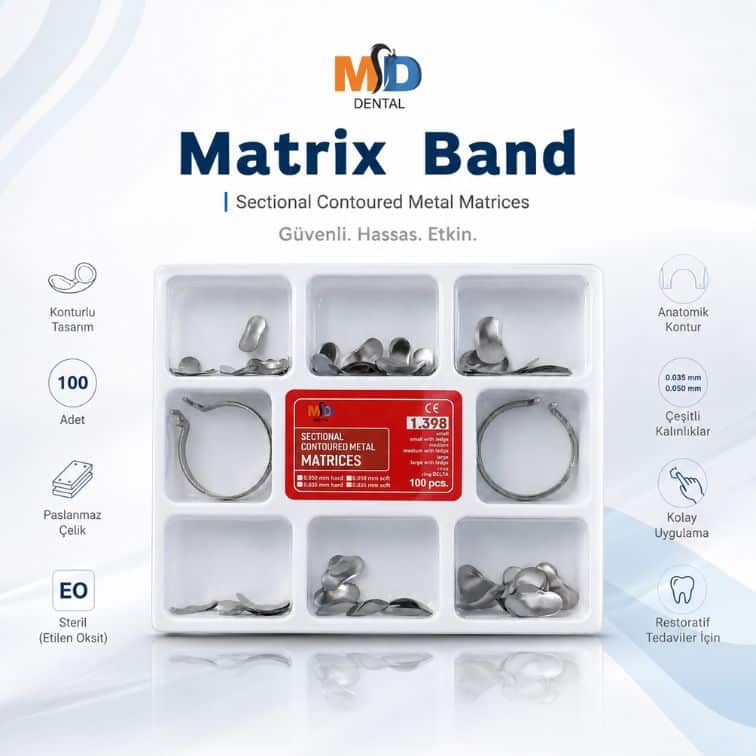MD Dental Matrix Band 1.398 – Sectional Contoured Metal Matrices ürün görseli
