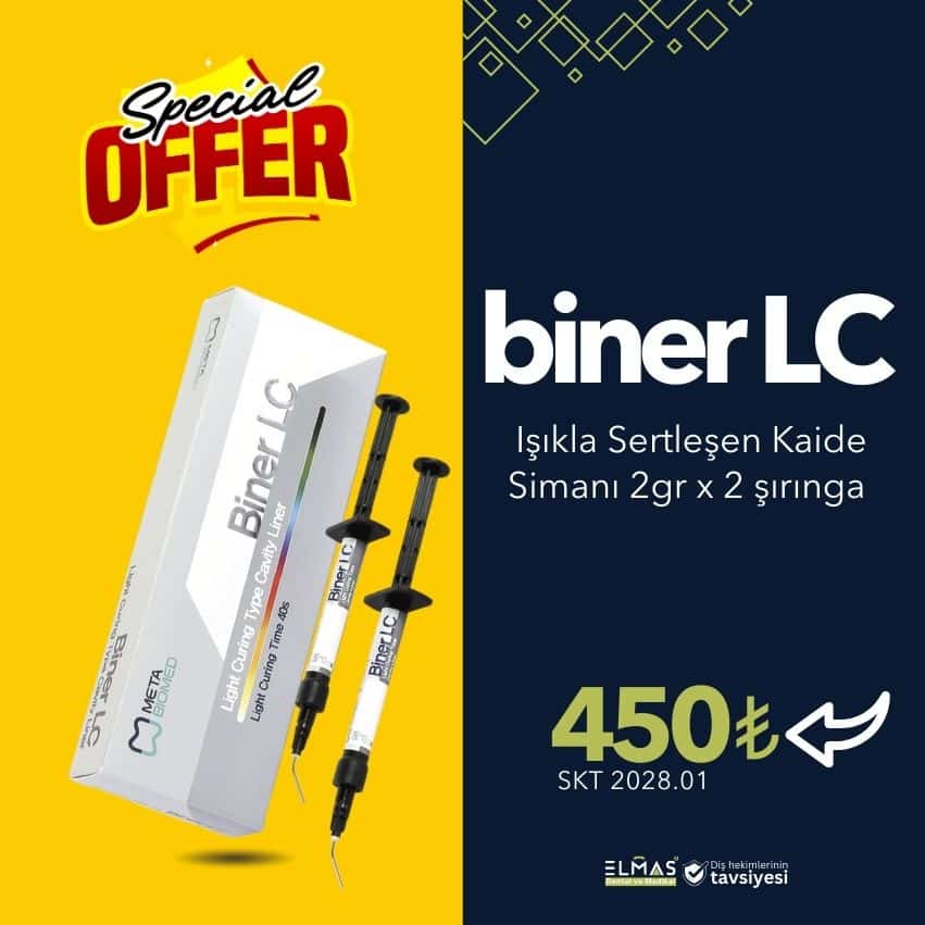Meta Biomed Biner LC Işıkla Sertleşen Kaide Simanı 2gr x 2 şırınga ürün görseli