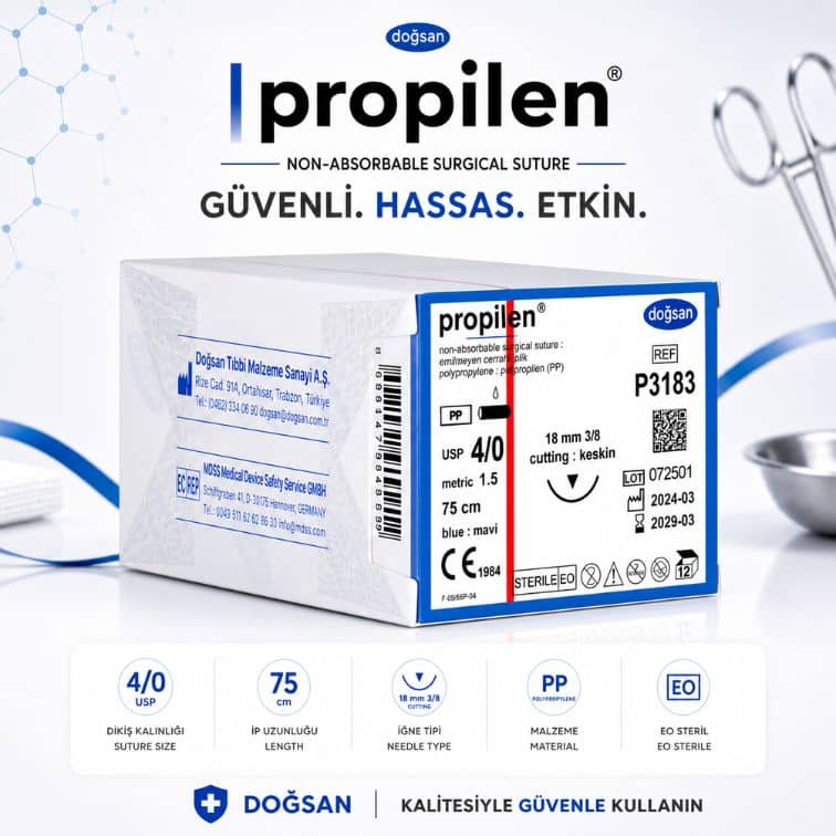 DOĞSAN Propilen® Non-Absorbable Cerrahi Sütür | REF: P3183 ürün görseli