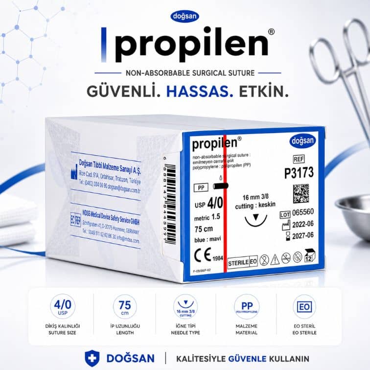 DOĞSAN Propilen® Non-Absorbable Cerrahi Sütür | REF: P3173 ürün görseli